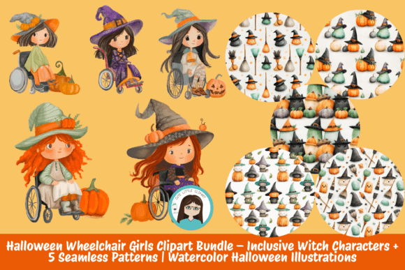 Download Inclusive Witch Characters + 5 Seamless - Characters Collection