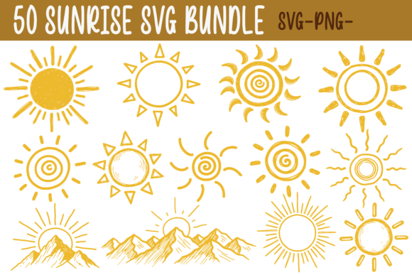 Download Sun SVG Bundle | Sunrise SVG, Sunset SVG - Sunset Collection