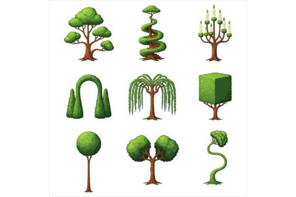 Download Free Collection of Various Cartoon Trees - Collection Collection