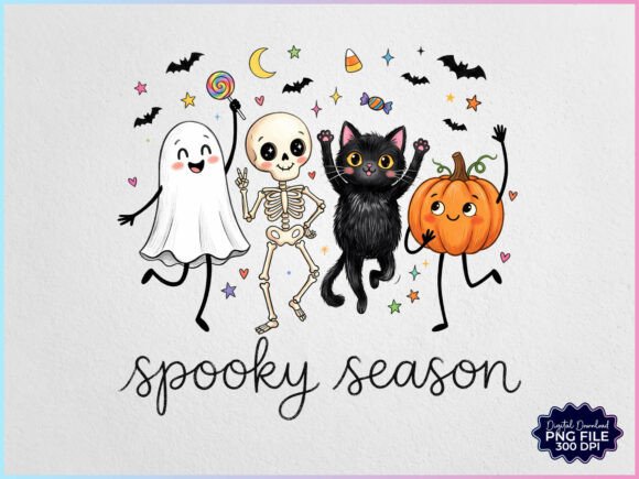 Download Spooky Season Doodles Characters PNG - Premium Resources