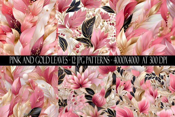 Download Pink and Gold Leaf Pattern - Leaf pattern Collection