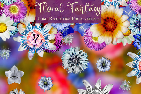 Download Floral Fantasy High Res Photo Collage - High res Collection