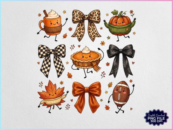 Download Fall Doodles Characters Coquette Bow PNG - Characters Collection