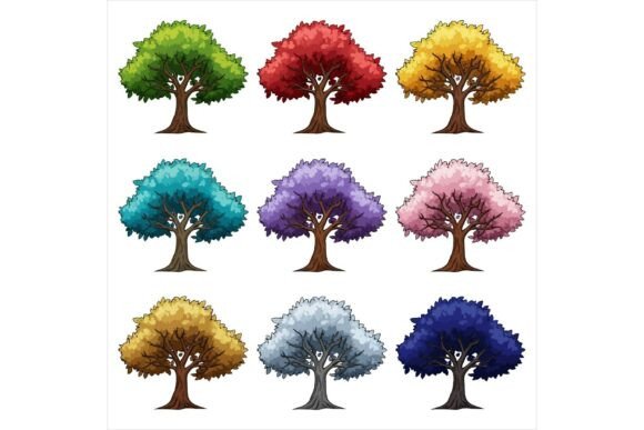 Download Free Collection of Tree Illustration Set - Collection Collection