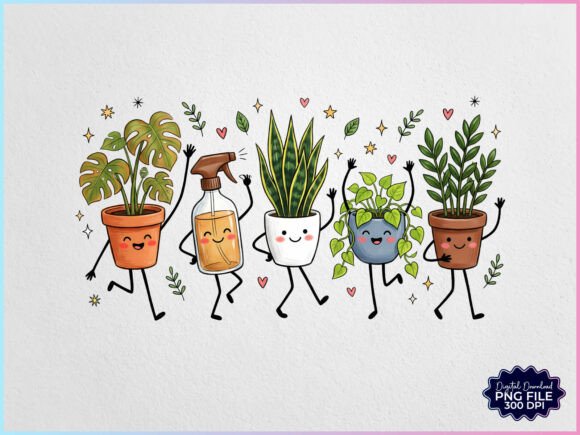 Download Plants Doodles Characters PNG - Premium Resources